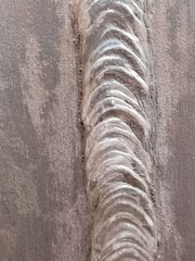 Pipeline weld exposed during the PPC trial
